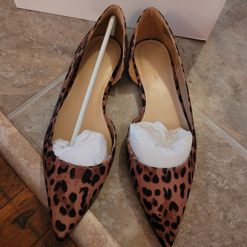 Nib Justfab Byrdi Pointed Toe Flats Size 7.5 - image 4